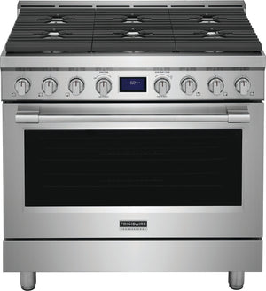 Frigidaire Professional Cuisinière au gaz autonome 4,4 pi cu commande à l’avant 36 po acier inoxydable PCFG3670AF