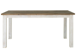 Borsgade Reclaimed Pine Round Dining Table - Antique White/Rustic Natural