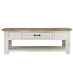 Borsgade Reclaimed Pine Coffee Table - Antique White/Rustic Natural