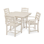 POLYWOOD® La Casa Café 5-Piece Farmhouse Arm Chair Dining Set - Sand