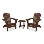 POLYWOOD® South Beach 3-Piece Folding Adirondack Set - Mahogany