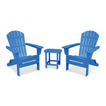 POLYWOOD® South Beach 3-Piece Folding Adirondack Set - Pacific Blue