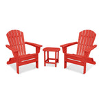 POLYWOOD® South Beach 3-Piece Folding Adirondack Set - Sunset Red
