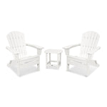 POLYWOOD® South Beach 3-Piece Folding Adirondack Set - White