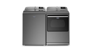 Maytag Metallic Slate Smart Top-Load Washer (6.0 cu. ft.) & Electric Dryer (7.4 cu. ft.) - MVW7230HC/YMED6230HC