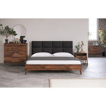 Thomaa Queen Bed - Brown/Grey