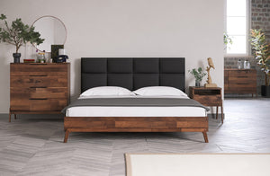 Thomaa Queen Bed - Brown/Grey