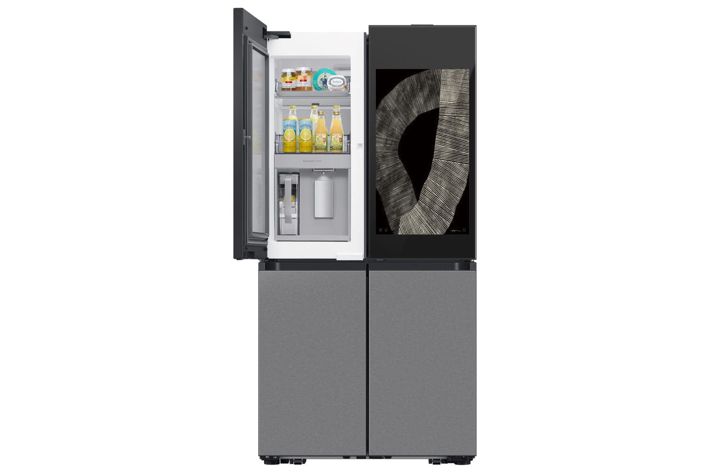 Samsung BESPOKE Stainless Steel 36" 4-Door Flex with AI Family Hub+ (22.5cu.ft.) - RF23DB9900QDAC