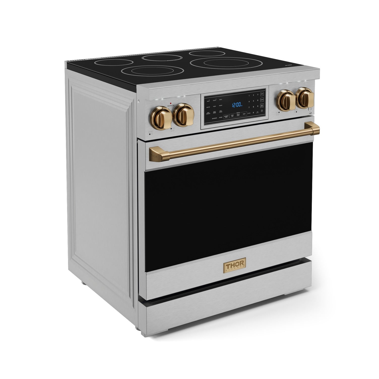 Thor Kitchen Stainless Steel Freestanding Professional Electric Range |Gordon Ramsay Series (4.55 cu.ft.) -RSE30-BRZ