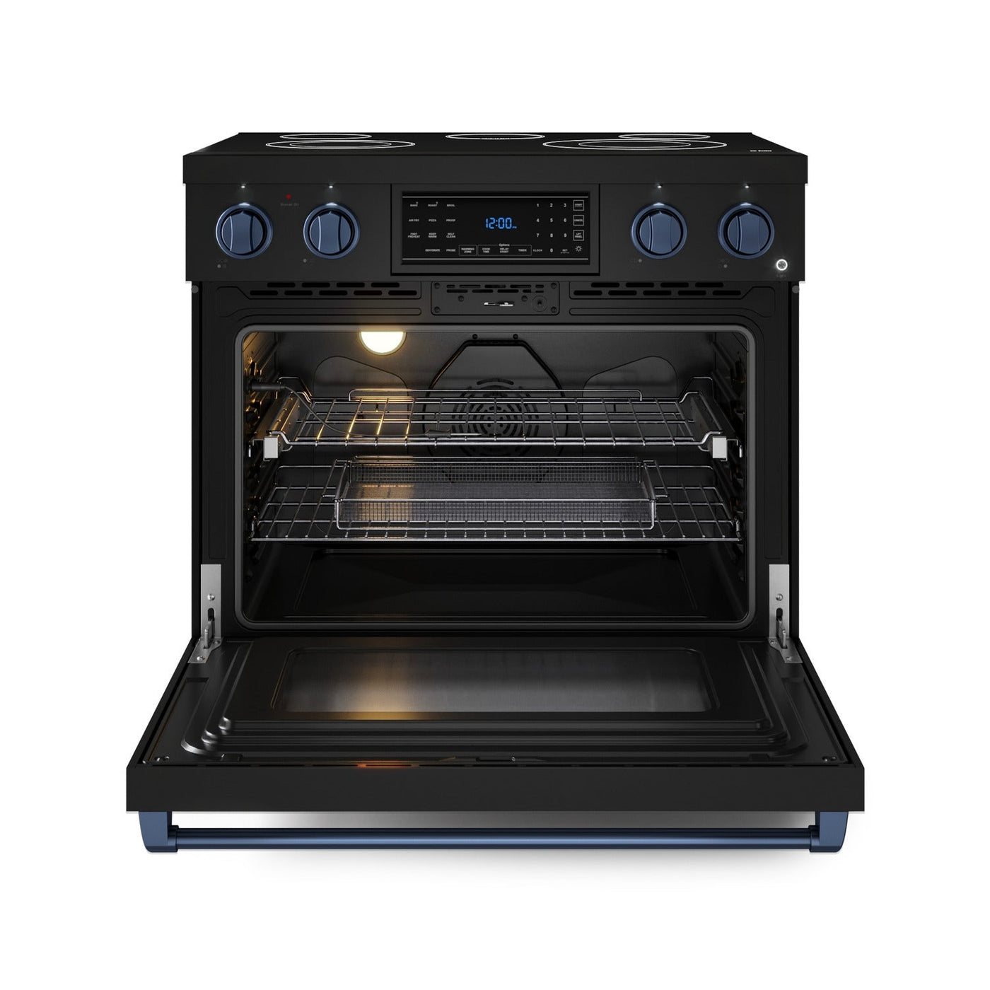 Thor Kitchen Black Stainless Steel Freestanding Professional Electric Range|Gordon Ramsay Series (6 cu.ft) - RSE36B-BLU