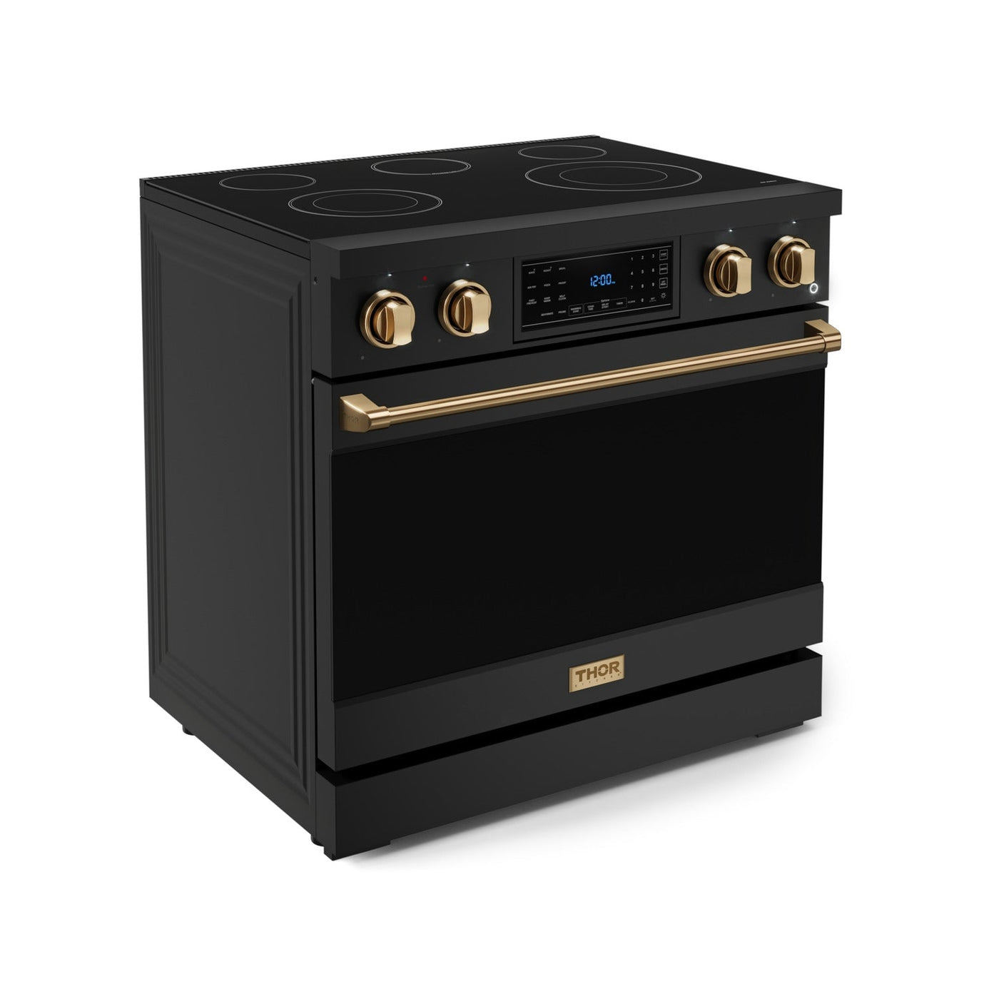 Thor Kitchen Black Stainless Steel Freestanding Professional Electric Range|Gordon Ramsay Series (6 cu.ft) - RSE36B-BRZ