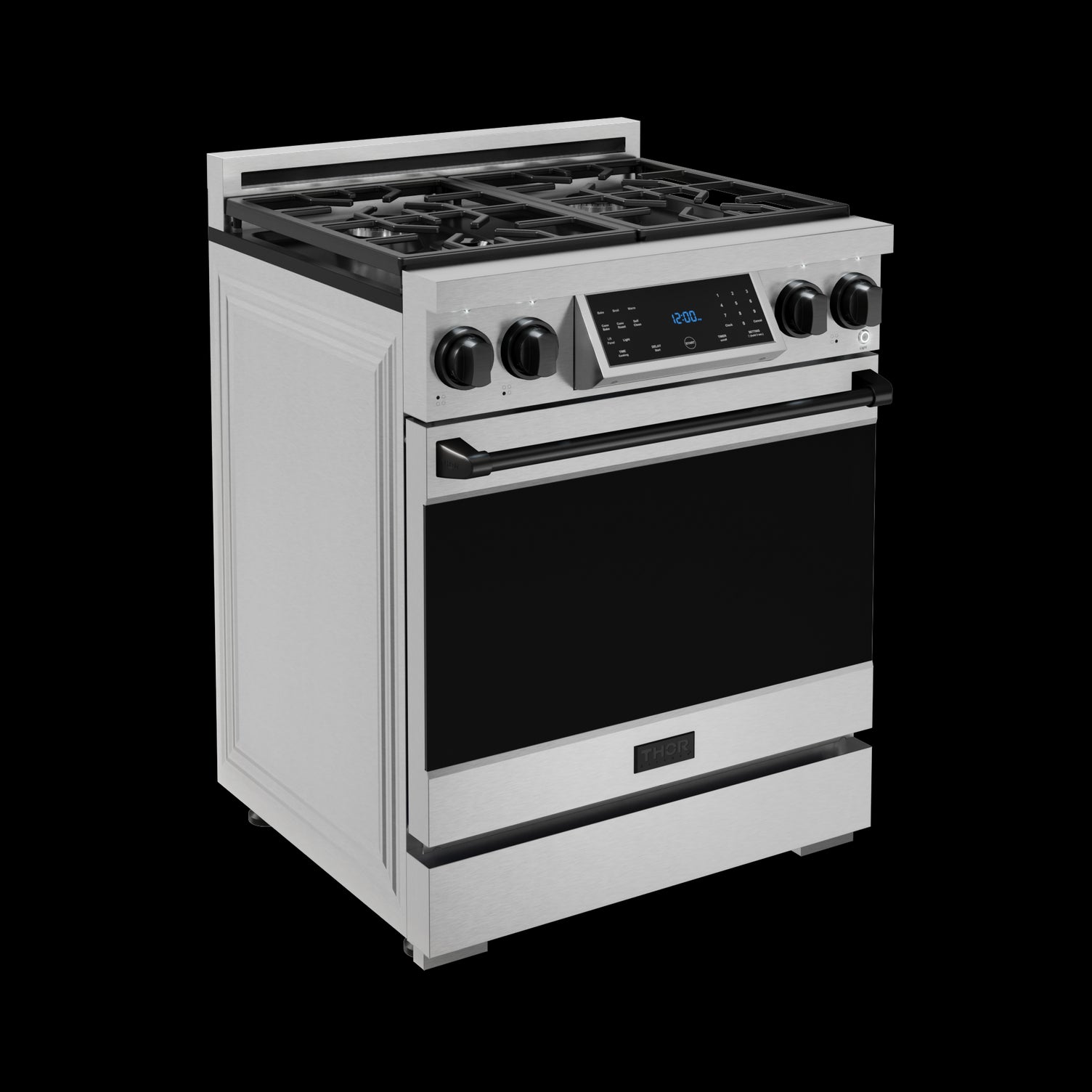 Thor Kitchen Stainless Steel Freestanding Professional Gas Range|Gordon Ramsay Series (4.55 cu.ft.)- RSG30-BLK