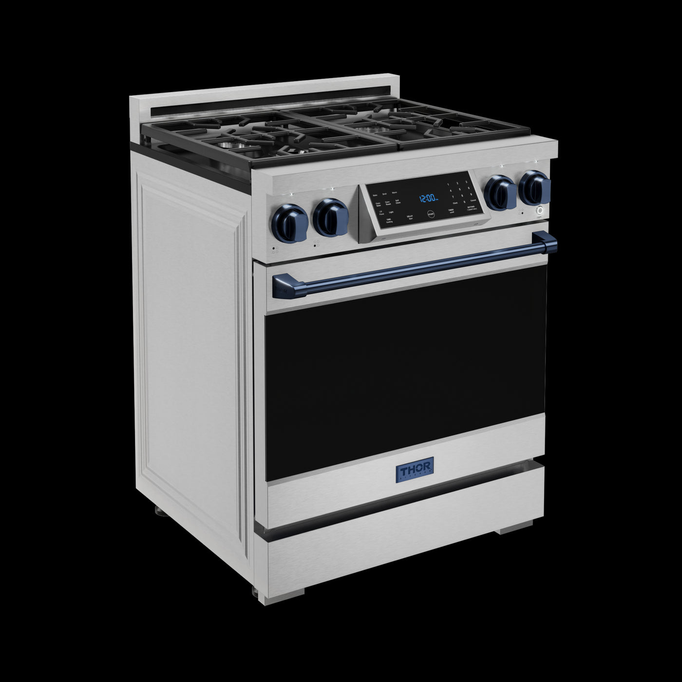 Thor Kitchen Stainless Steel Freestanding Professional Liquid Propane Gas Range|Gordon Ramsay Series (4.55 cu.ft.) - RSG30LP-BLU
