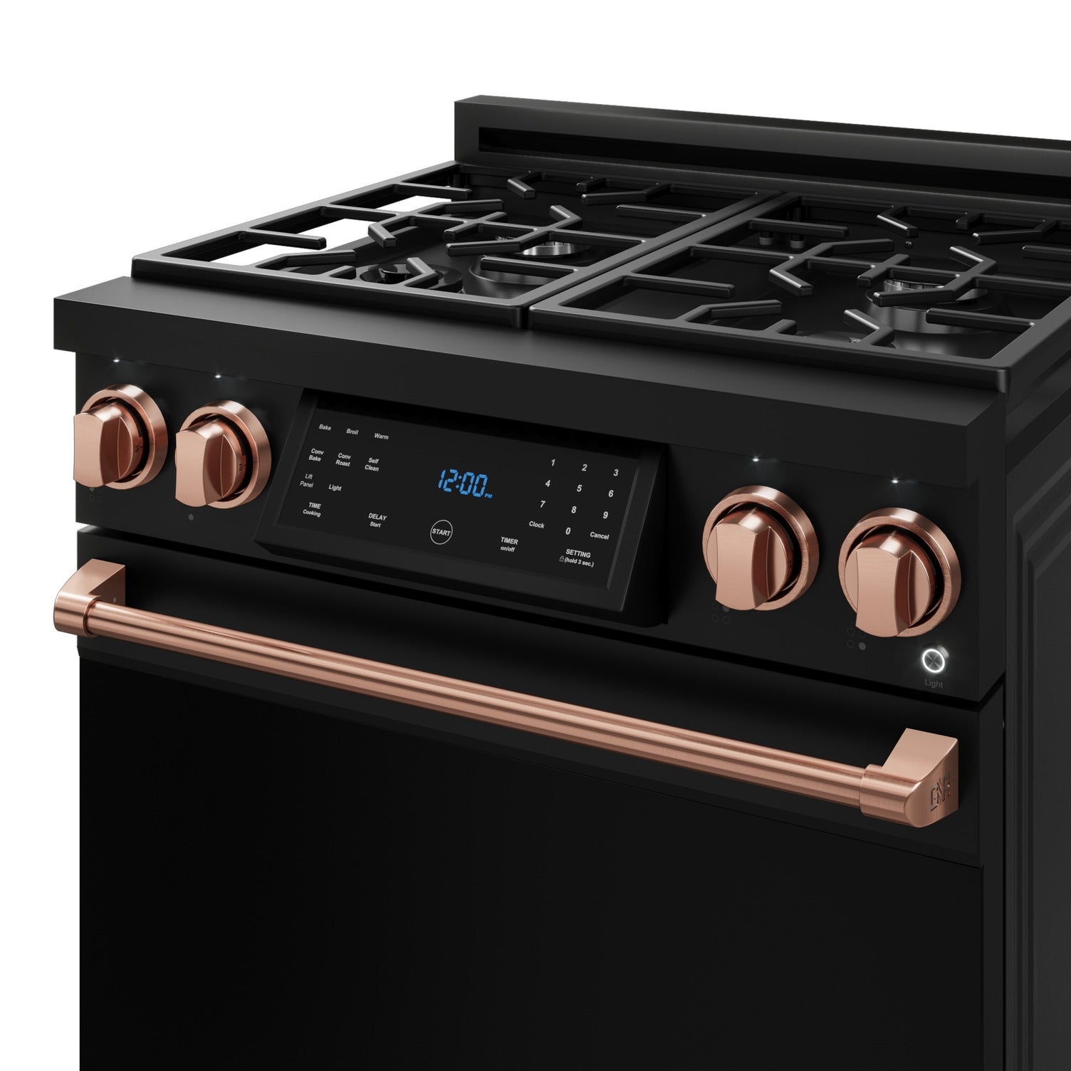 Thor Kitchen Black Stainless Steel Freestanding Professional Liquid Propane Gas Range|Gordon Ramsay Series (4.55 cu.ft.) - RSG30BLP-RSG