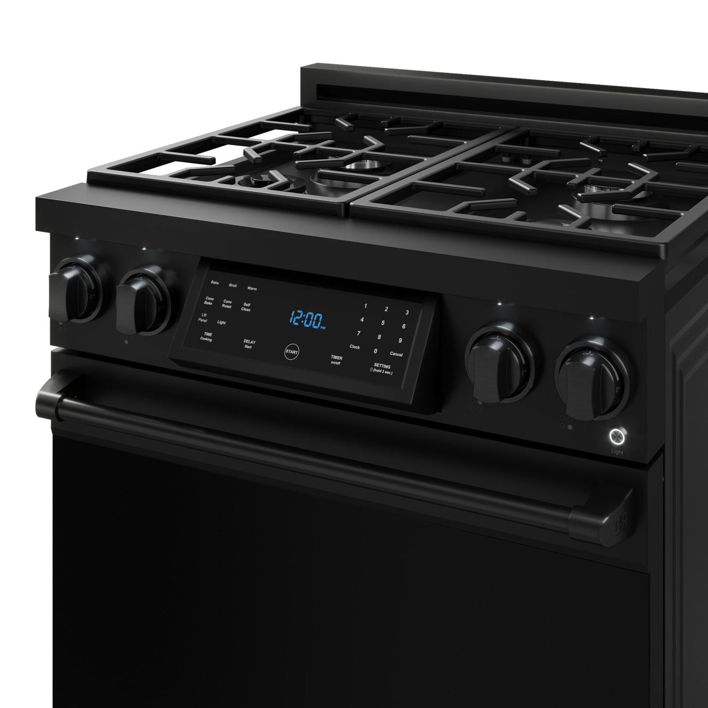 Thor Kitchen Black Stainless Steel Freestanding Professional Liquid Propane Gas Range|Gordon Ramsay Series (4.55 cu.ft.) - RSG30BLP