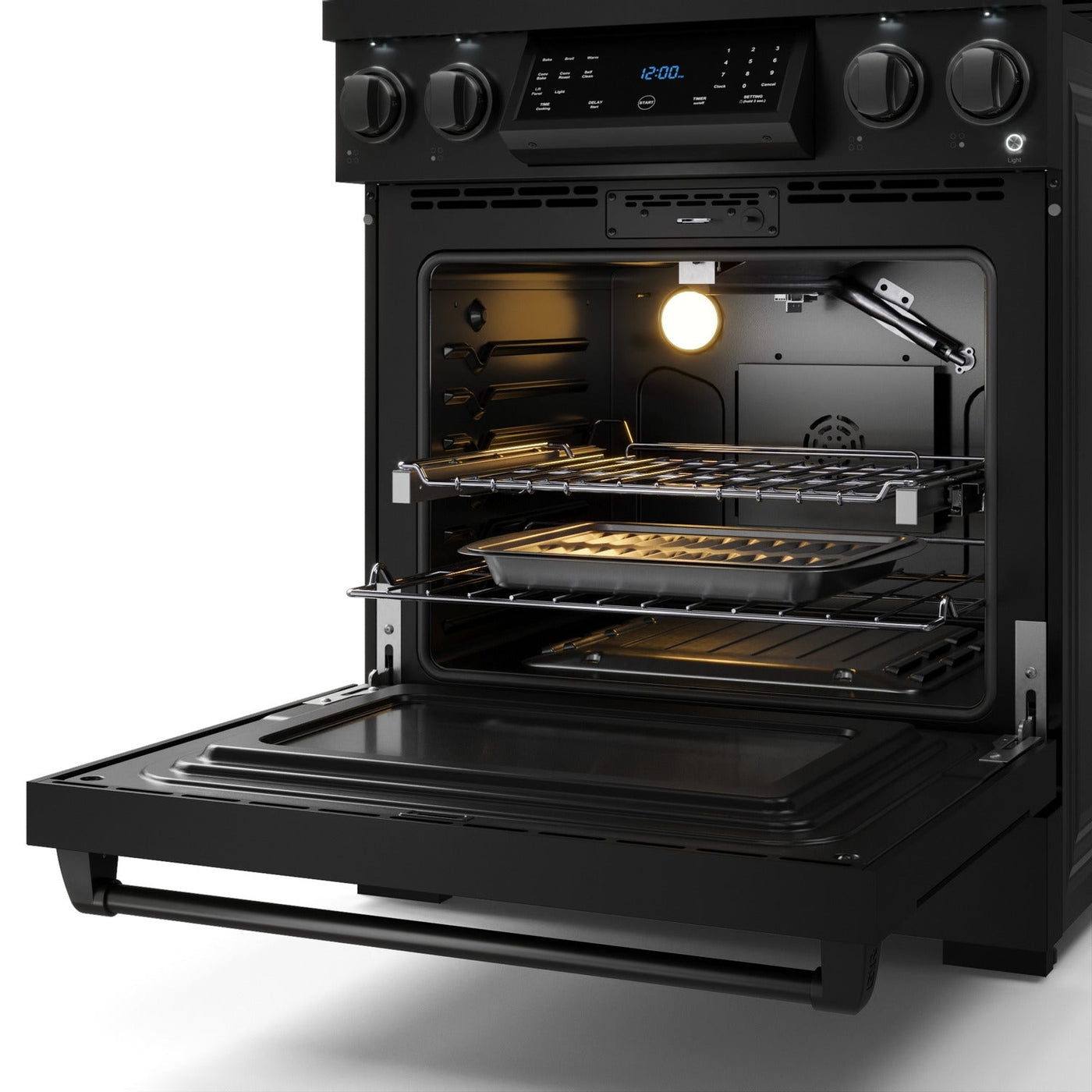Thor Kitchen Black Stainless Steel Freestanding Professional Liquid Propane Gas Range|Gordon Ramsay Series (4.55 cu.ft.) - RSG30BLP