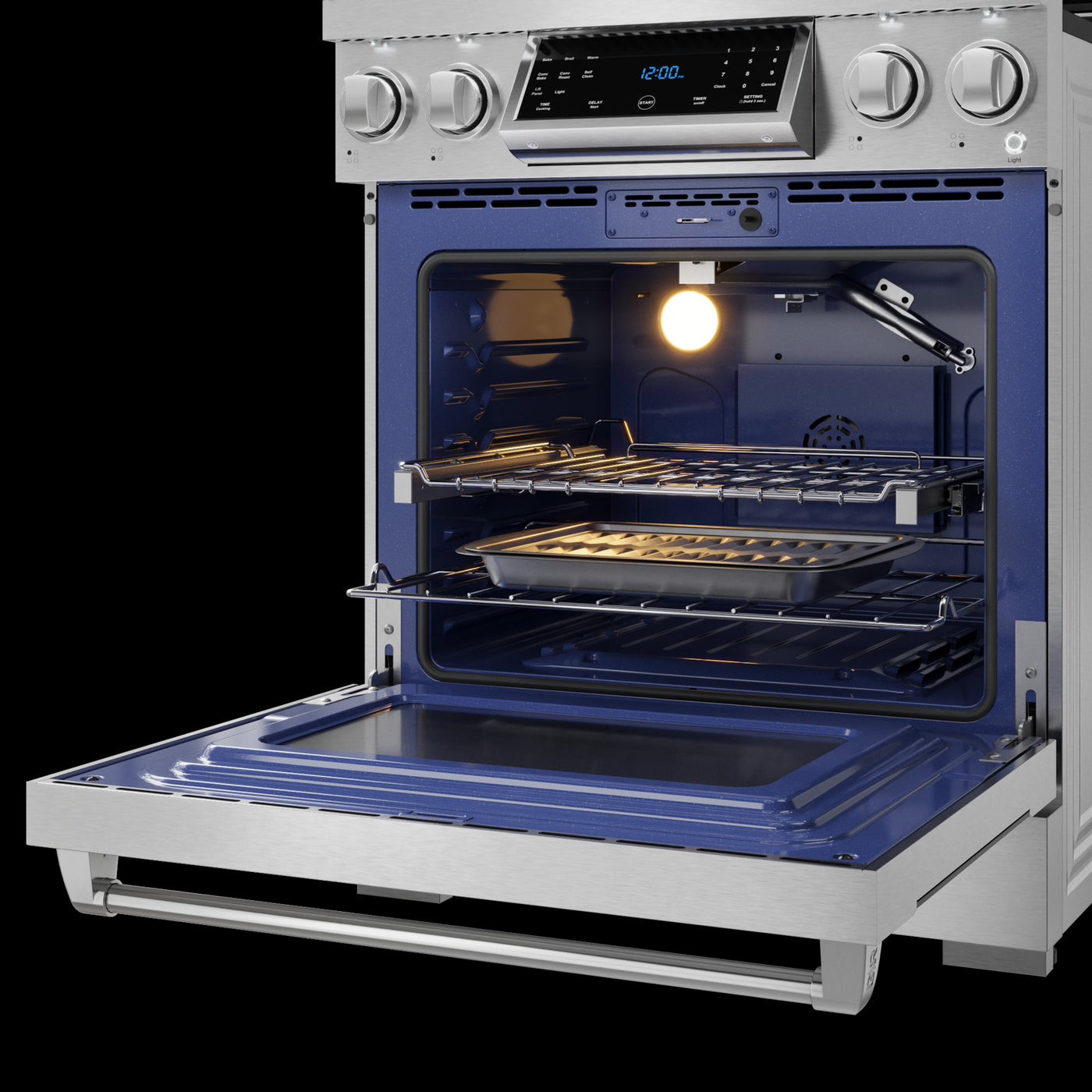 Thor Kitchen Stainless Steel Freestanding Professional Liquid Propane Gas Range|Gordon Ramsay Series (4.55 cu.ft.) - RSG30LP
