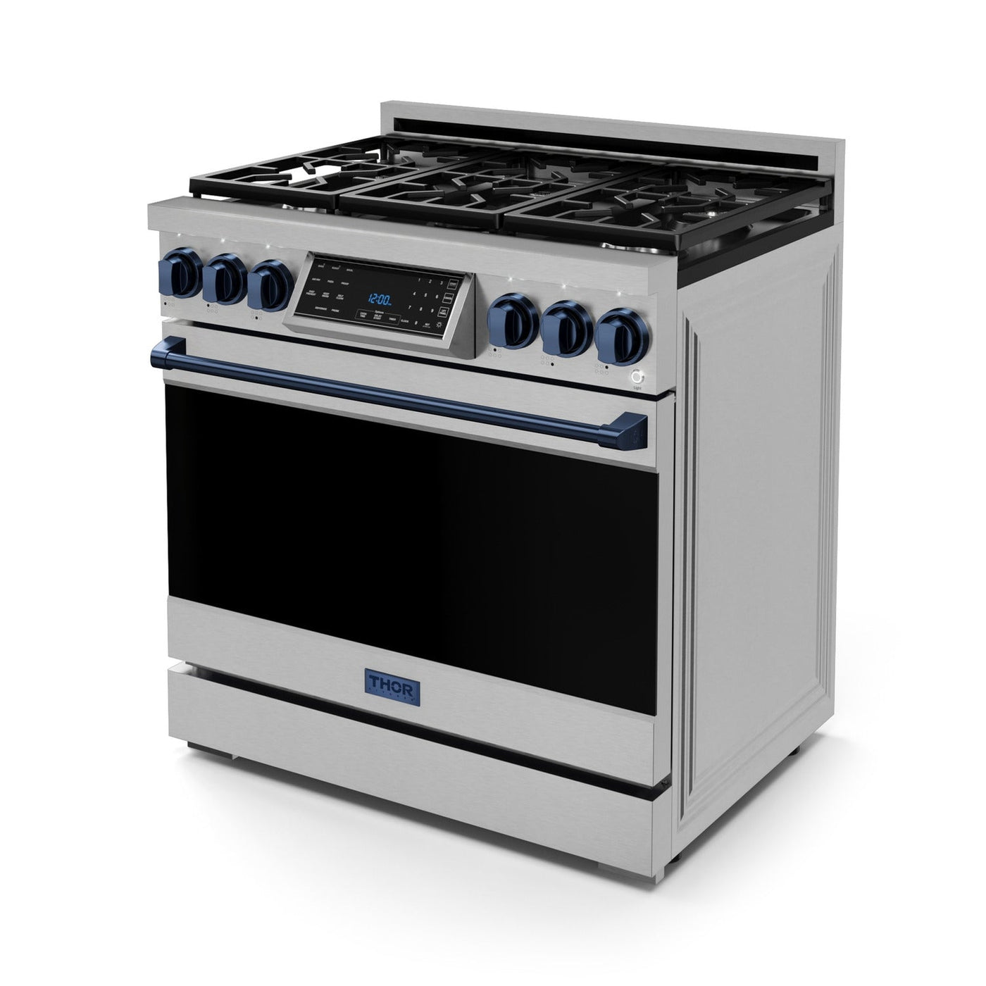 Thor Kitchen Stainless Steel Freestanding Professional Liquid Propane Gas Range|Gordon Ramsay Series (6 cu.ft.) - RSG36LP-BLU