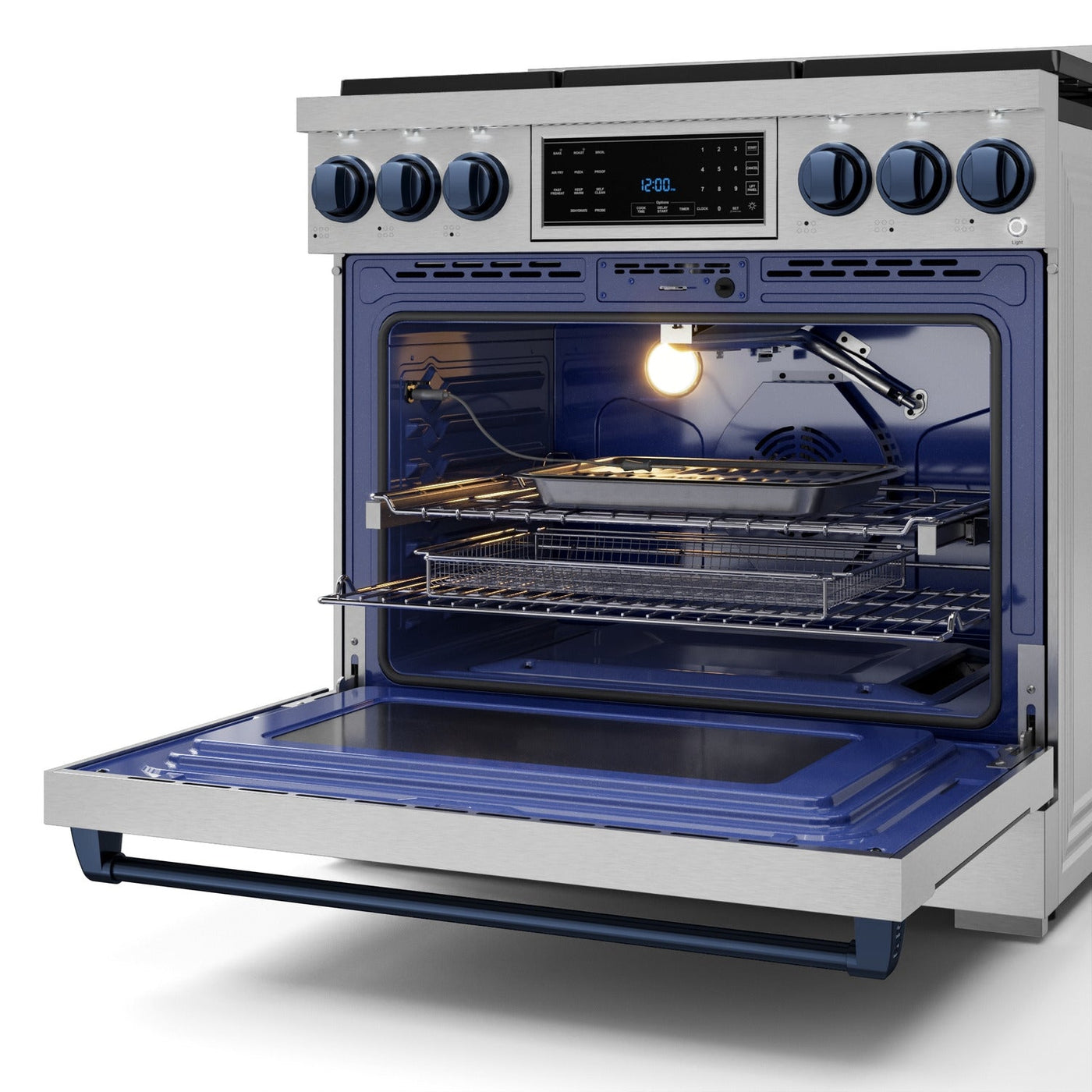 Thor Kitchen Stainless Steel Freestanding Professional Liquid Propane Gas Range|Gordon Ramsay Series (6 cu.ft.) - RSG36LP-BLU