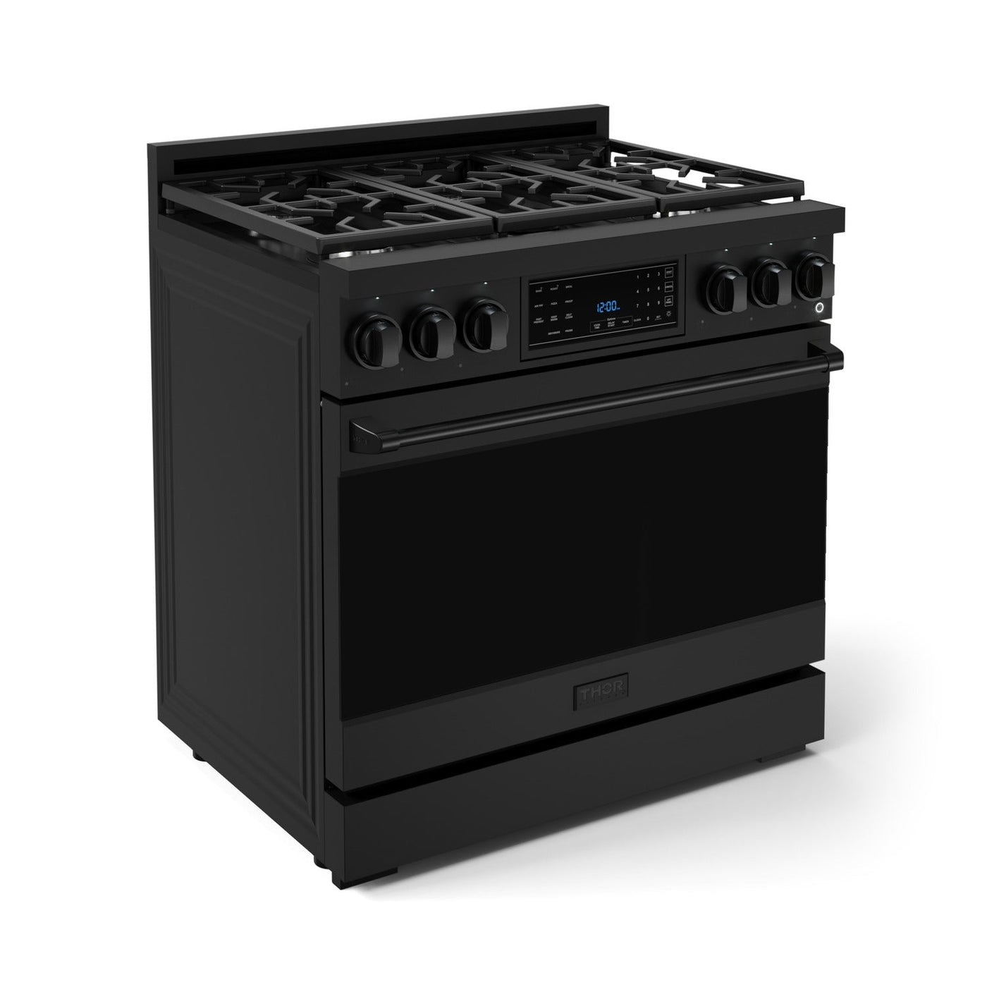 Thor Kitchen Black Stainless Steel Freestanding Professional Liquid Propane Gas Range|Gordon Ramsay Series (6 cu.ft.) - RSG36BLP