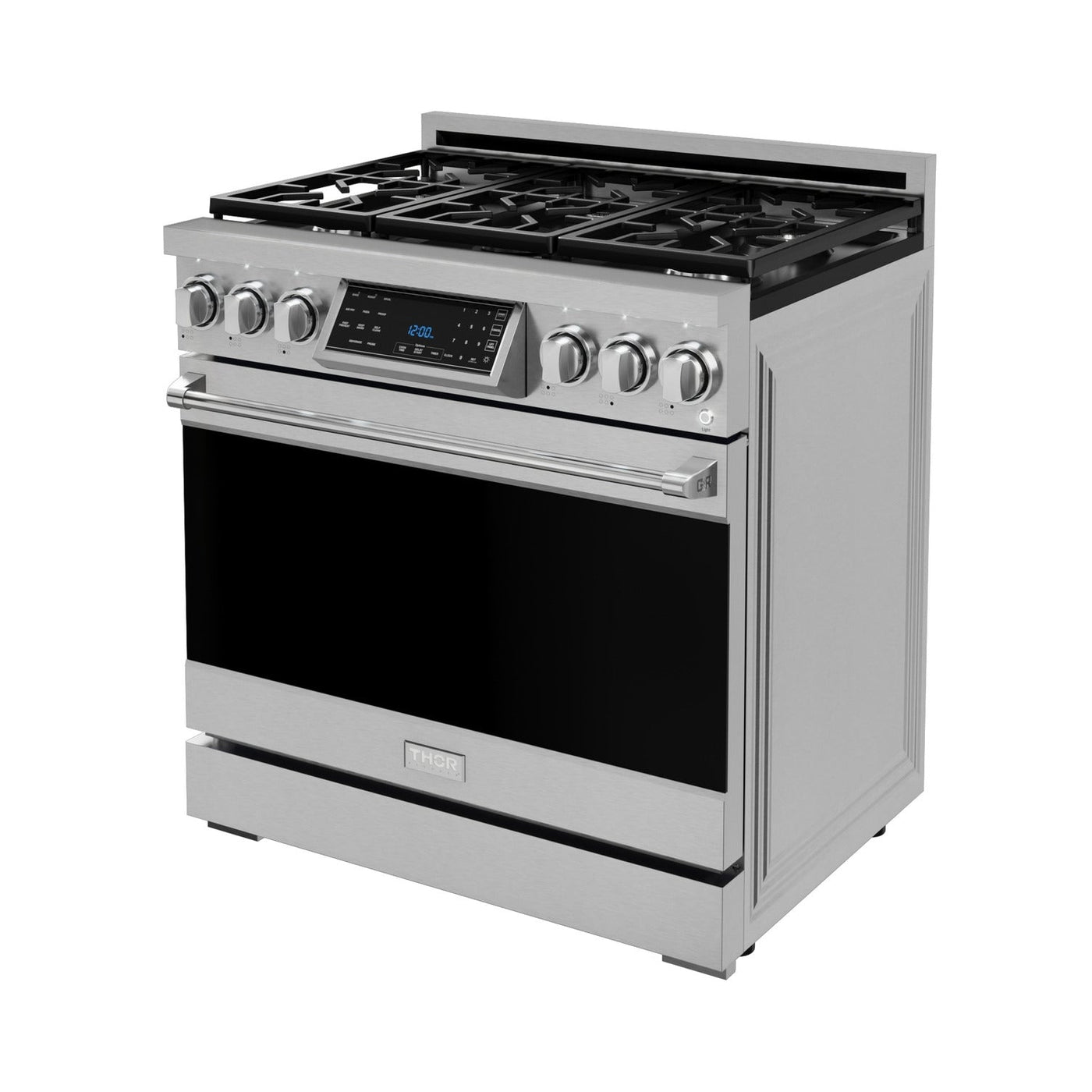 Thor Kitchen Stainless Steel Freestanding Professional Liquid Propane Gas Range|Gordon Ramsay Series (6 cu.ft.)- RSG36LP