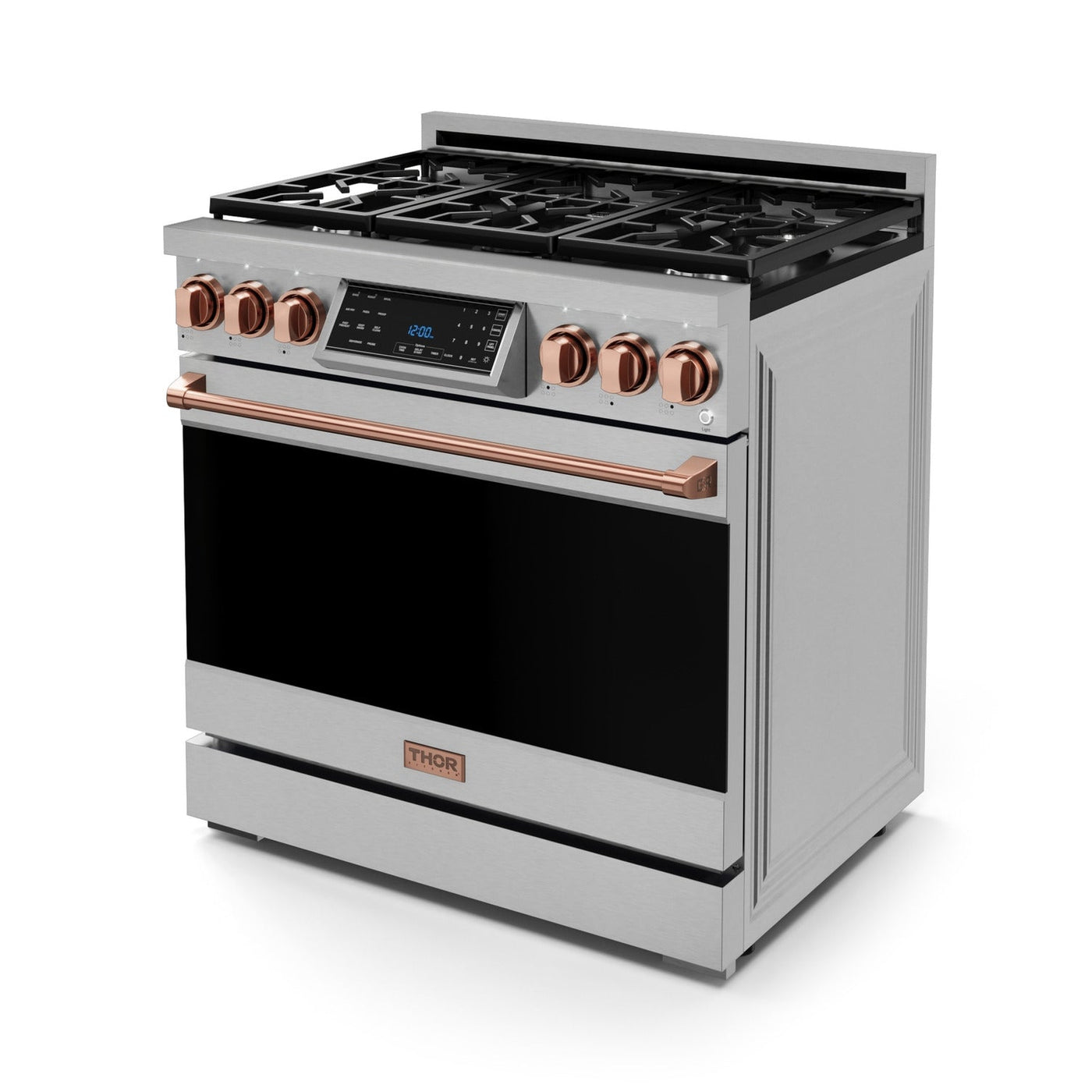 Thor Kitchen Stainless Steel Freestanding Professional Liquid Propane Gas Range|Gordon Ramsay Series (6 cu.ft.) - RSG36LP-RSG