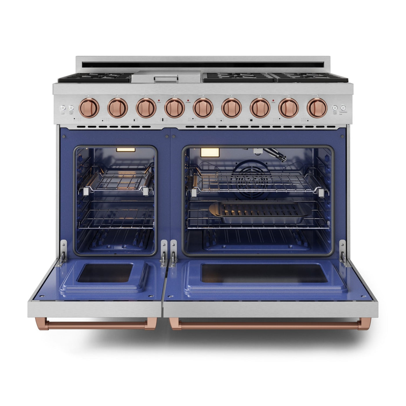 Thor Kitchen Stainless Steel Freestanding Professional Double Oven Gas Range|Gordon Ramsay Series (7 cu.ft.) - RSG48ELP-RSG