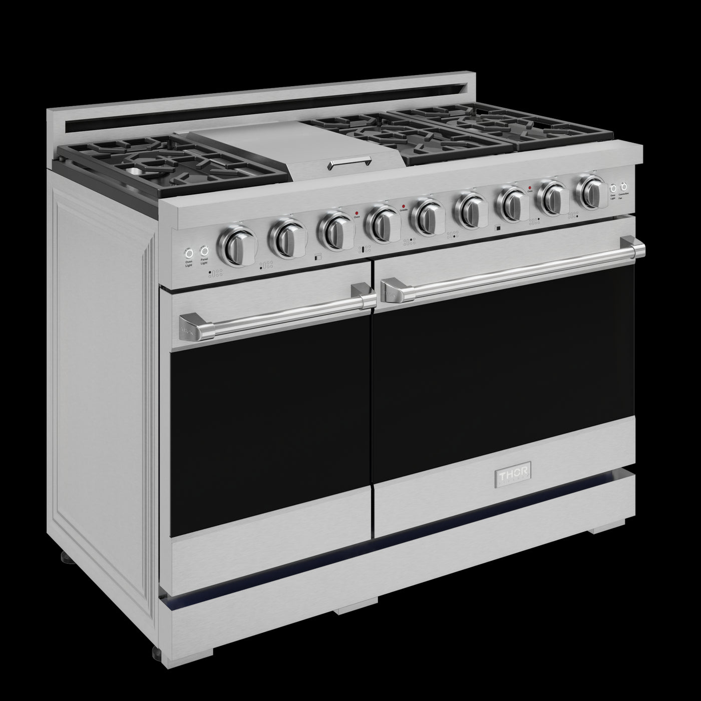 Thor Kitchen Stainless Steel Freestanding Professional Double Oven Gas Range|Gordon Ramsay Series (7 cu.ft.)- RSG48E