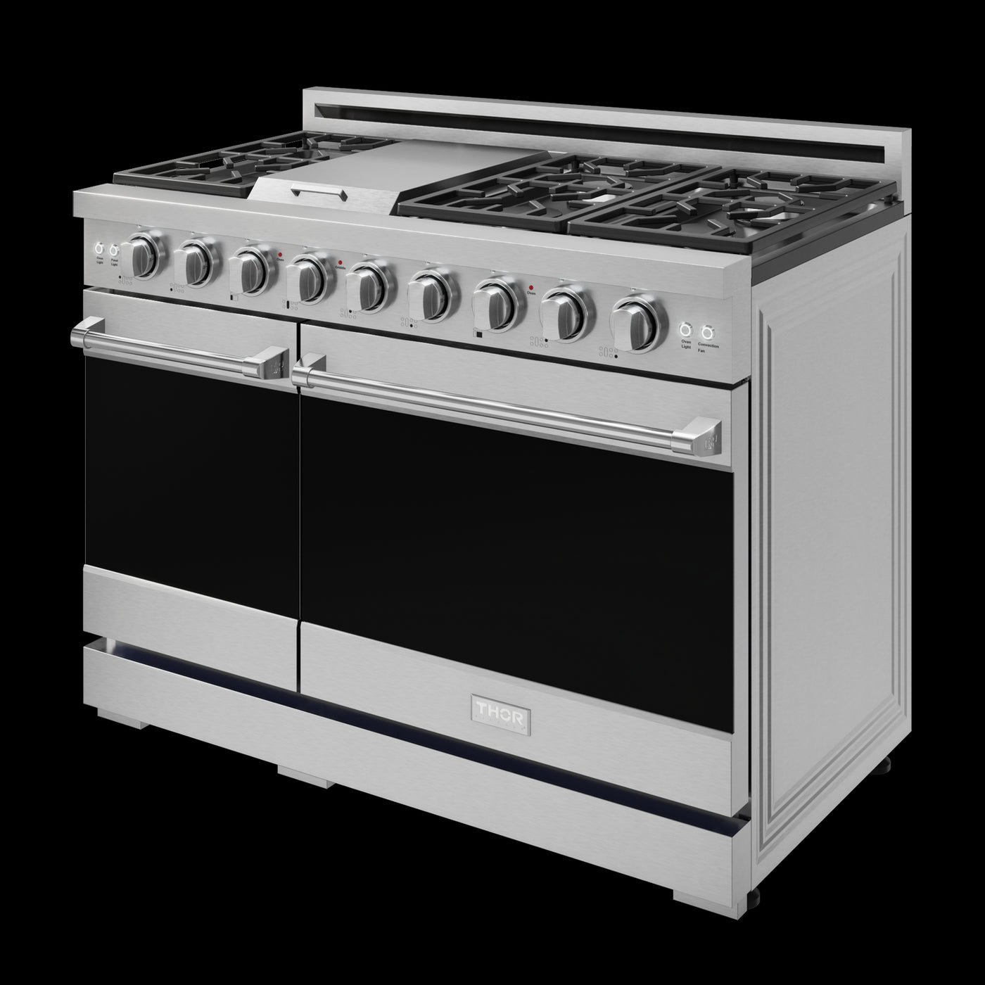 Thor Kitchen Stainless Steel Freestanding Professional Double Oven Gas Range|Gordon Ramsay Series (7 cu.ft.)- RSG48E