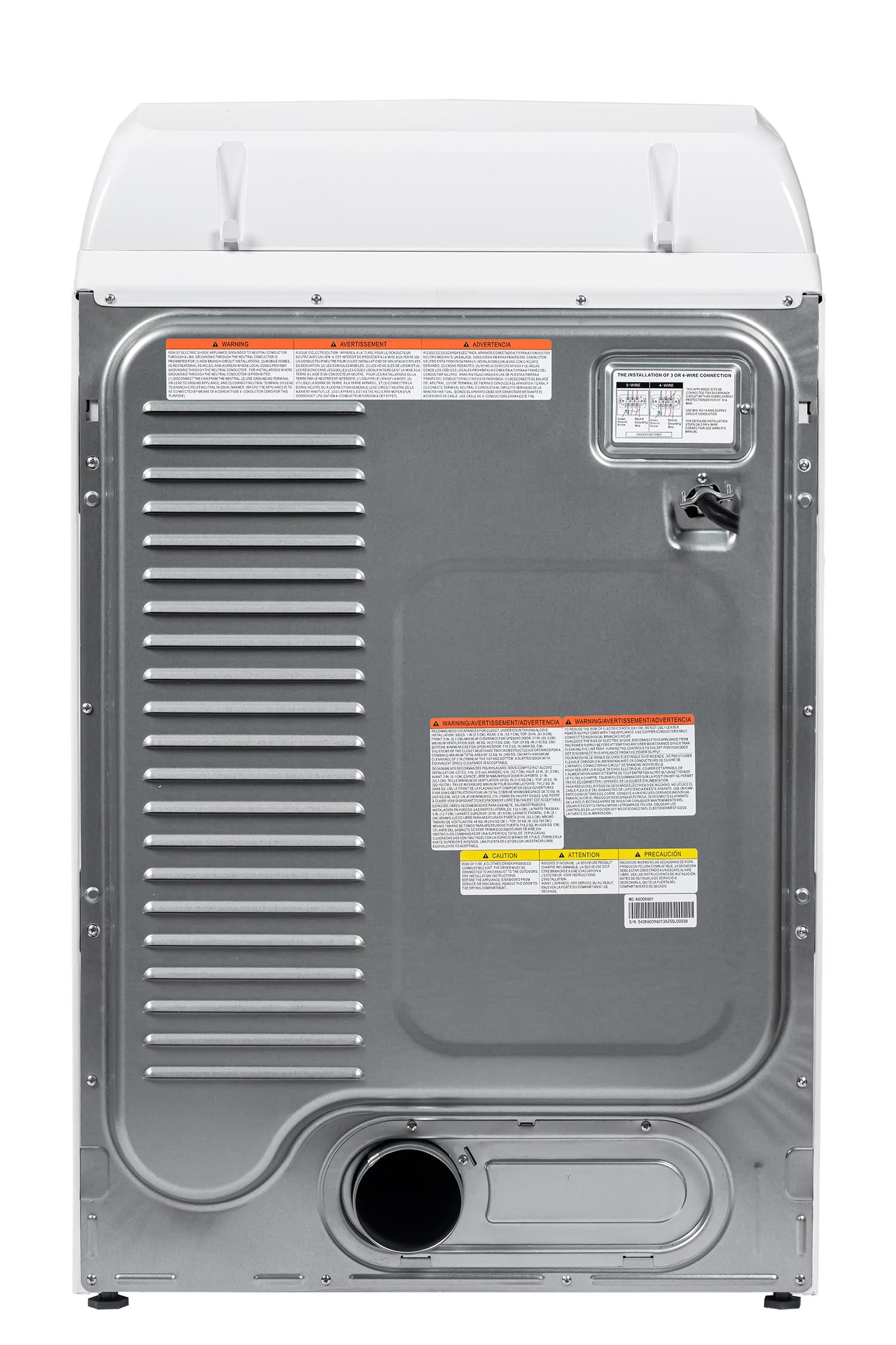 L2 White Electric Dryer (7.5 Cu. Ft) - LE52N1BWWC