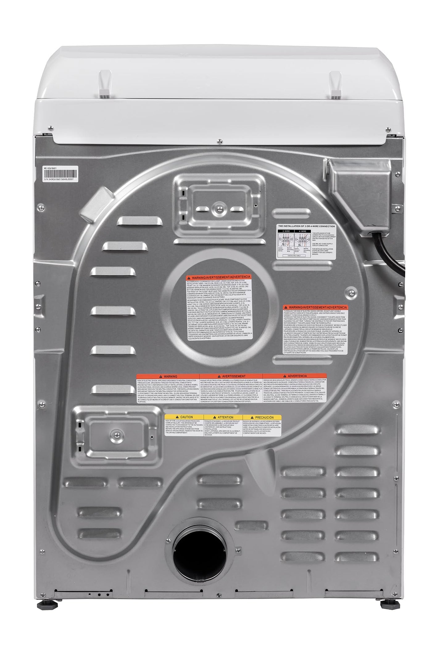 L2 White Electric Dryer (6.7 Cu. Ft) - LE43A3AWW
