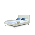 Stege Full-Size Bed - Cream/Black Legs