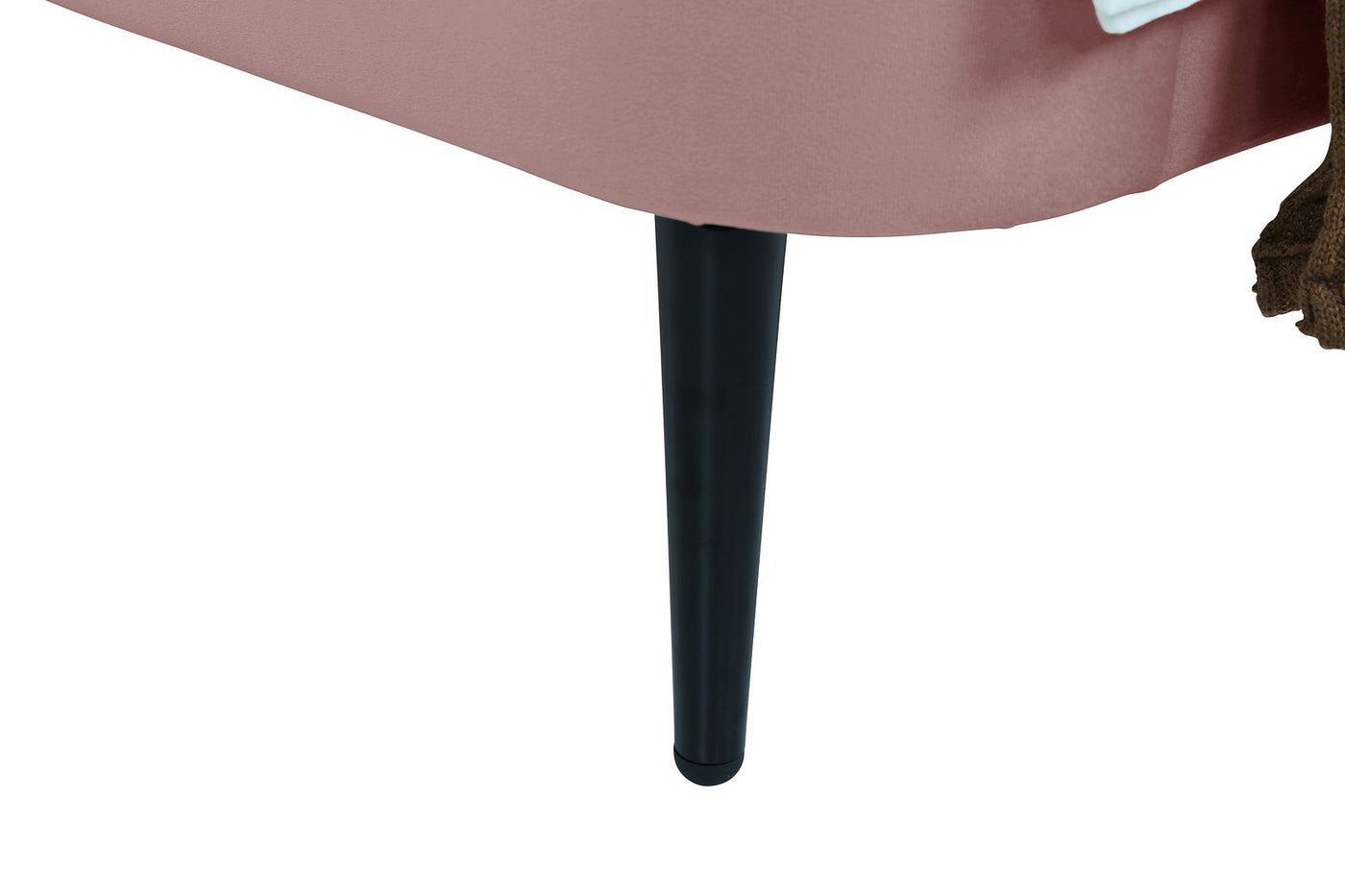 Stege Twin Bed - Blush with Black Legs