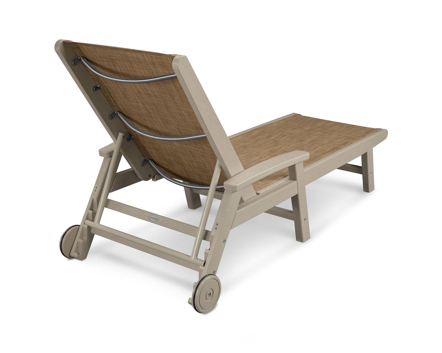 POLYWOOD® Coastal Wheel Chaise - Sand/Burlap