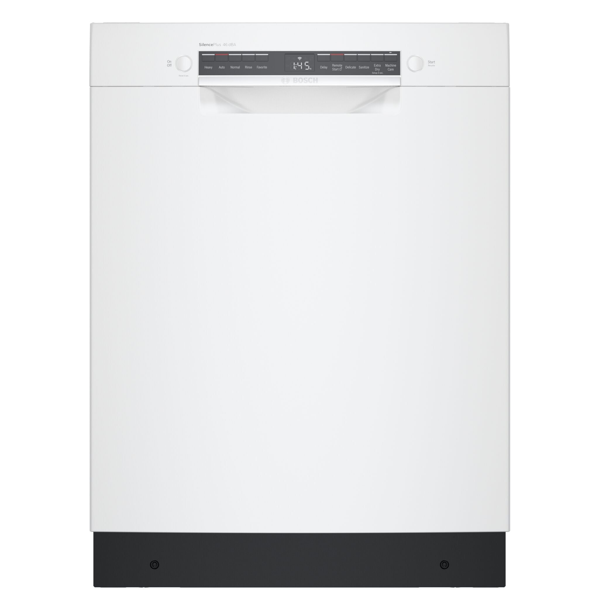 Bosch White 300 Series Smart Dishwasher with Recessed Handle - SGE53C52UC