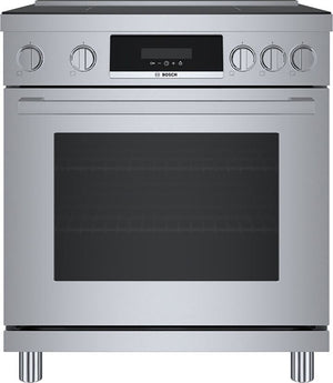 Bosch Cuisinière à induction 3,9 pi³ de style industriel 30 po acier inoxydable HIS8055C