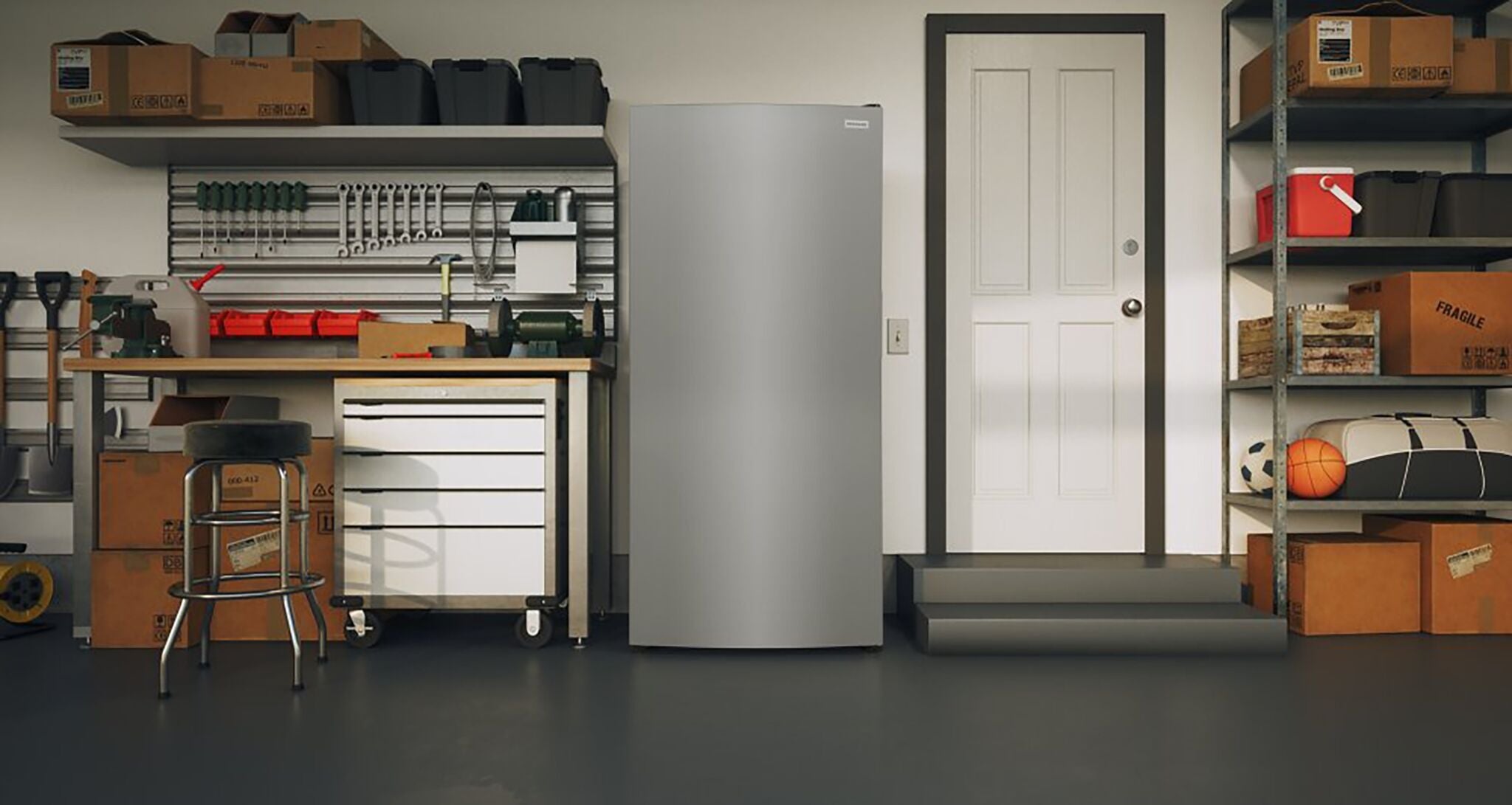 Frigidaire Smudge-Proof® Stainless Steel Upright Freezer (20 Cu. Ft.) - FFUE2022AF