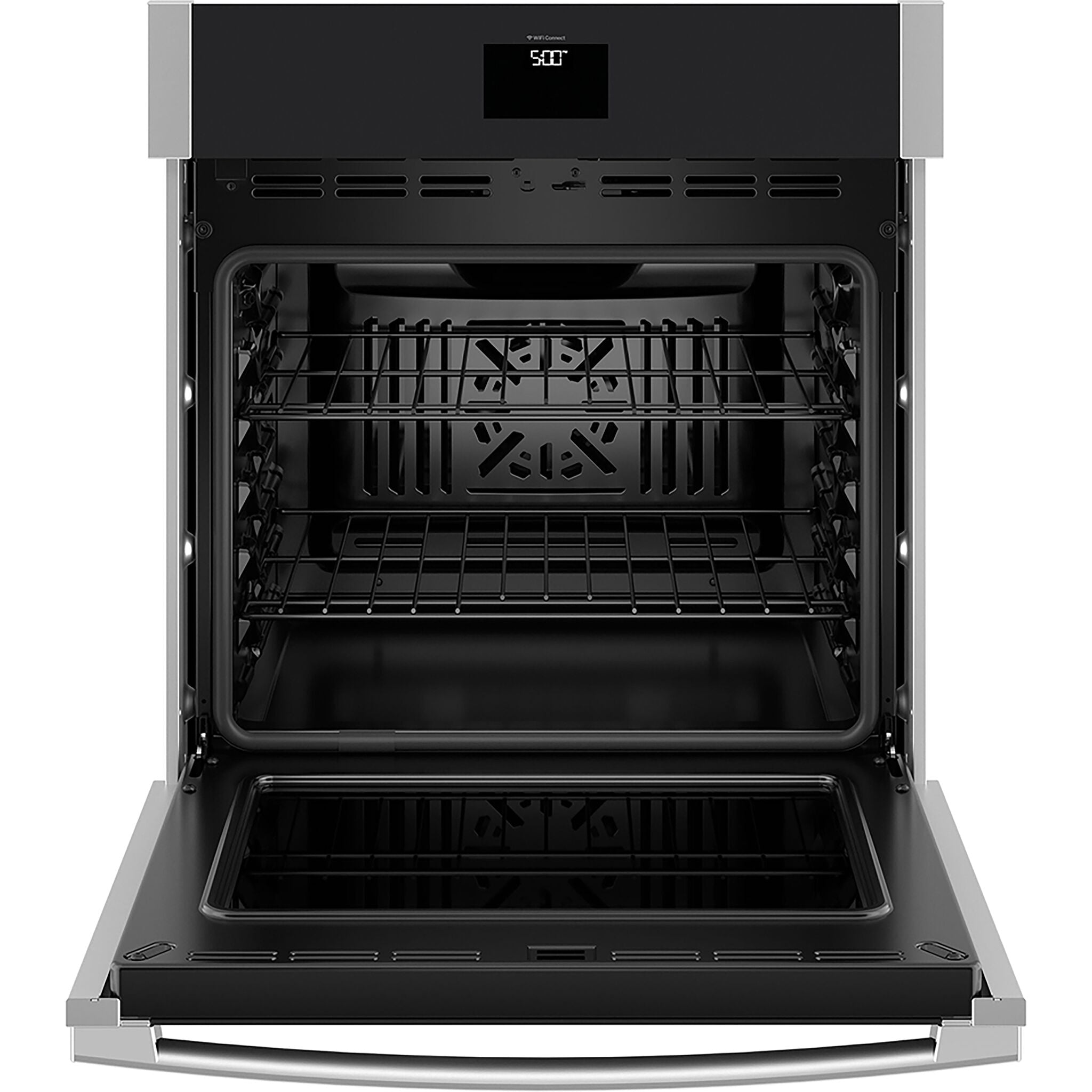 GE Stainless Steel 30" Built-In Convection Single Wall Oven (5.0 Cu.Ft.) with No Preheat Air Fry - JTS5000SVSS