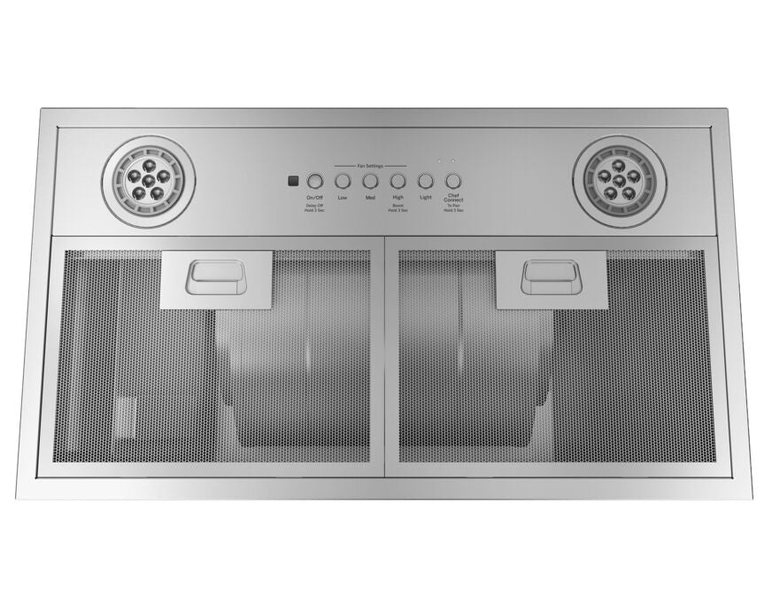 GE Stainless Steel 20" 390 CFM Custom Hood Insert - UVC7300SLSS