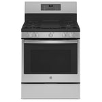 GE Profile Stainless Steel 30" Freestanding Dual-Fuel Range with Air Fry and Storage Drawer (5.7 Cu.Ft) - PC2B935YPFS