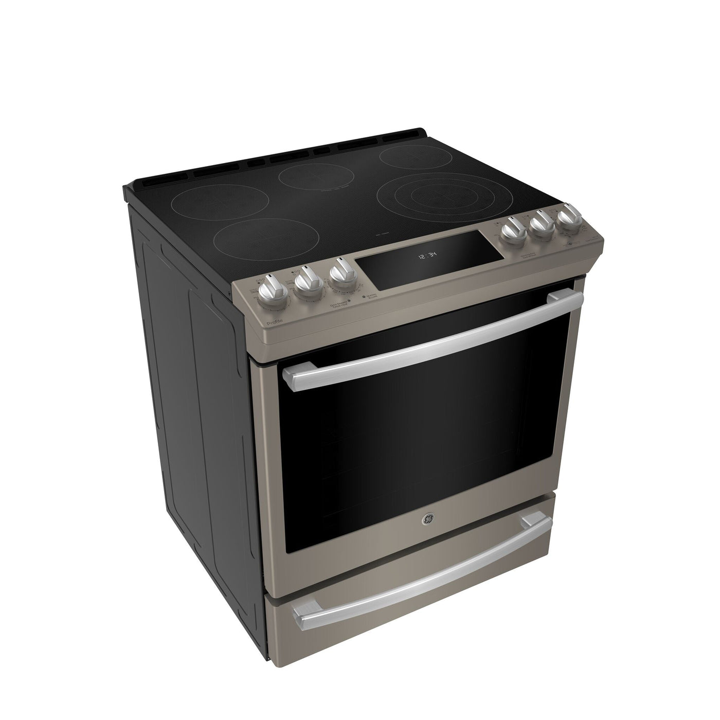 GE Profile Slate Slide-In Electric Convection Range with Air Fry (6.3 Cu. Ft.) - PCS940EMES