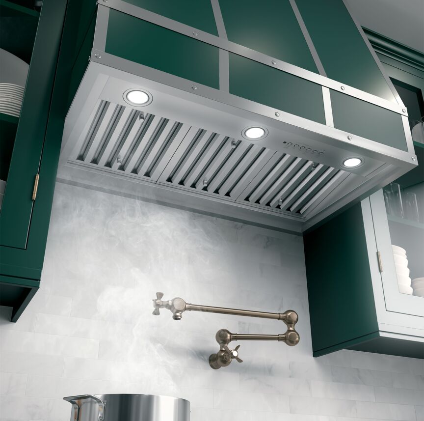 Café™ Stainless Steel 36” 610 CFM Smart Designer Range Hood - UVC9360SLSS