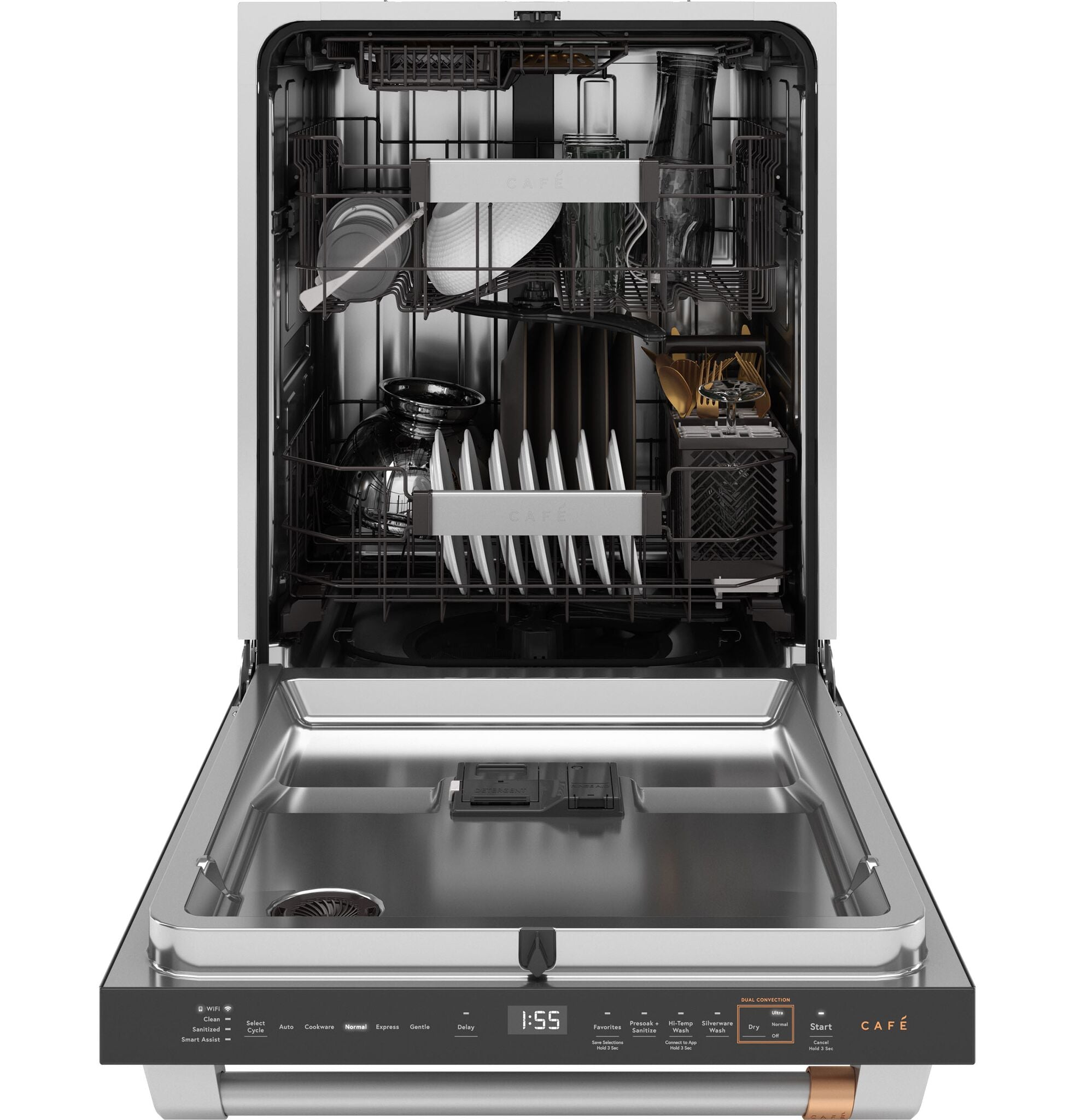 Café Matte Black CustomFit Dishwasher with Dual Convection Ultra Dry - CDT858P3VD1