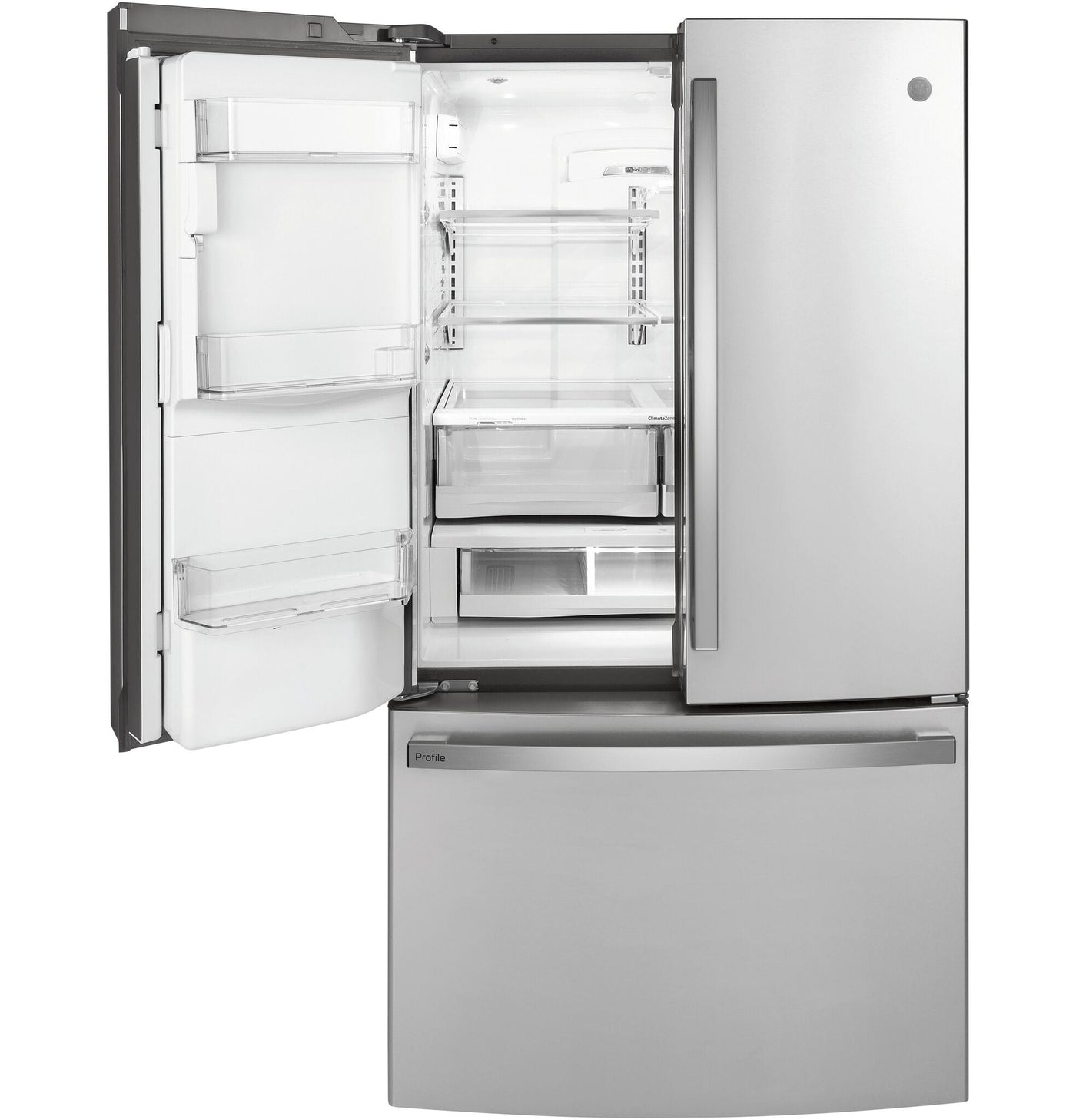 GE Profile Stainless Steel Counter-Depth French-Door Refrigerator (22.1 Cu.Ft.) - PYD22KYNFS