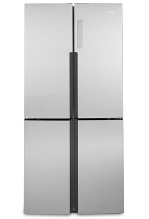 Haier Fingerprint Resistant Stainless Steel 33" Counter Depth 4-Door Refrigerator (16.4 Cu.Ft.) - QHE16HYPFS
