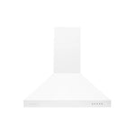 Hauslane Matte White 30" Chimney Range Hood - WM-530WHT-30B