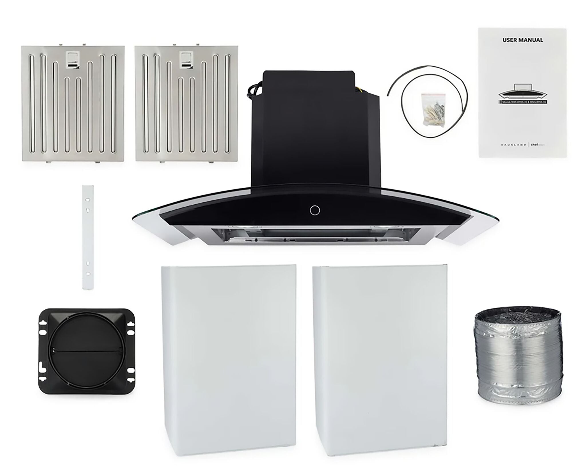 Hauslane Stainless Steel 30" 900 CFM Wall Mount Range Hood - WM-639SS-30