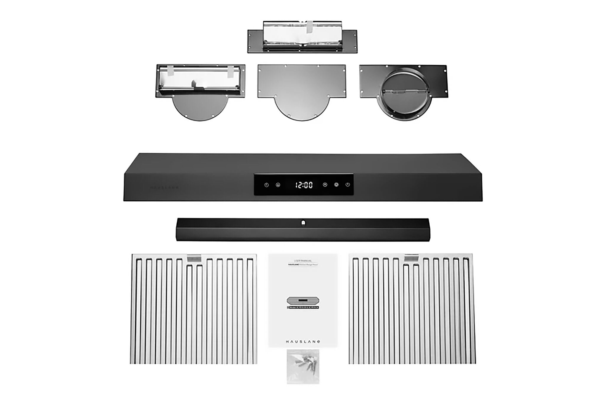 Hauslane Black Stainless Steel 36" 860 CFM Under Cabinet Range Hood - UC-PS18BSS-36