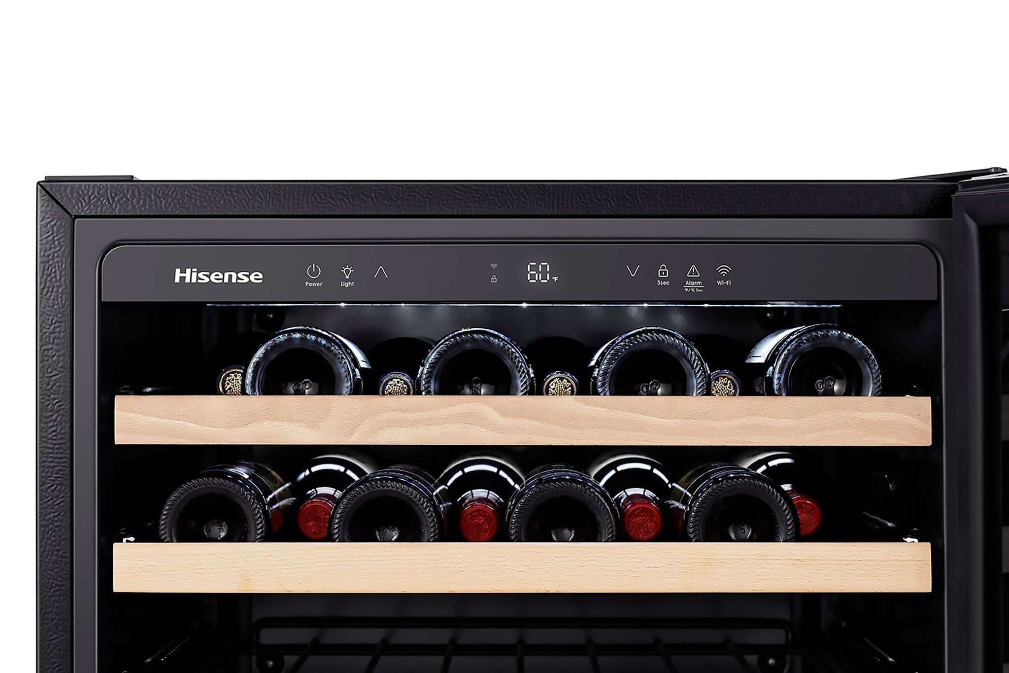Hisense Stainless Steel Smart 54-Bottle Single Zone Wine Cooler (5.4 cu.ft) - HWS054N6SS
