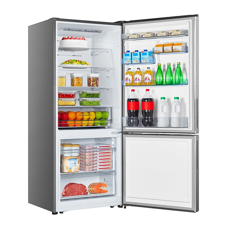 Hisense Fingerprint Resistant Titanium 28" Counter Depth Bottom Mount Fridge (15 Cu.Ft.) - RB15A2CSE